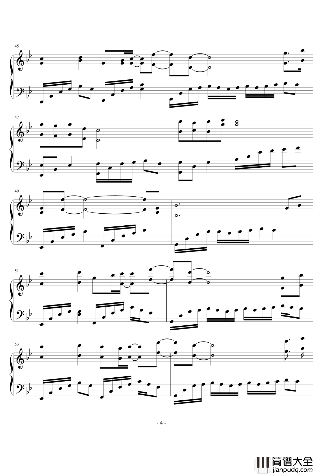 爱殇钢琴谱_东宫