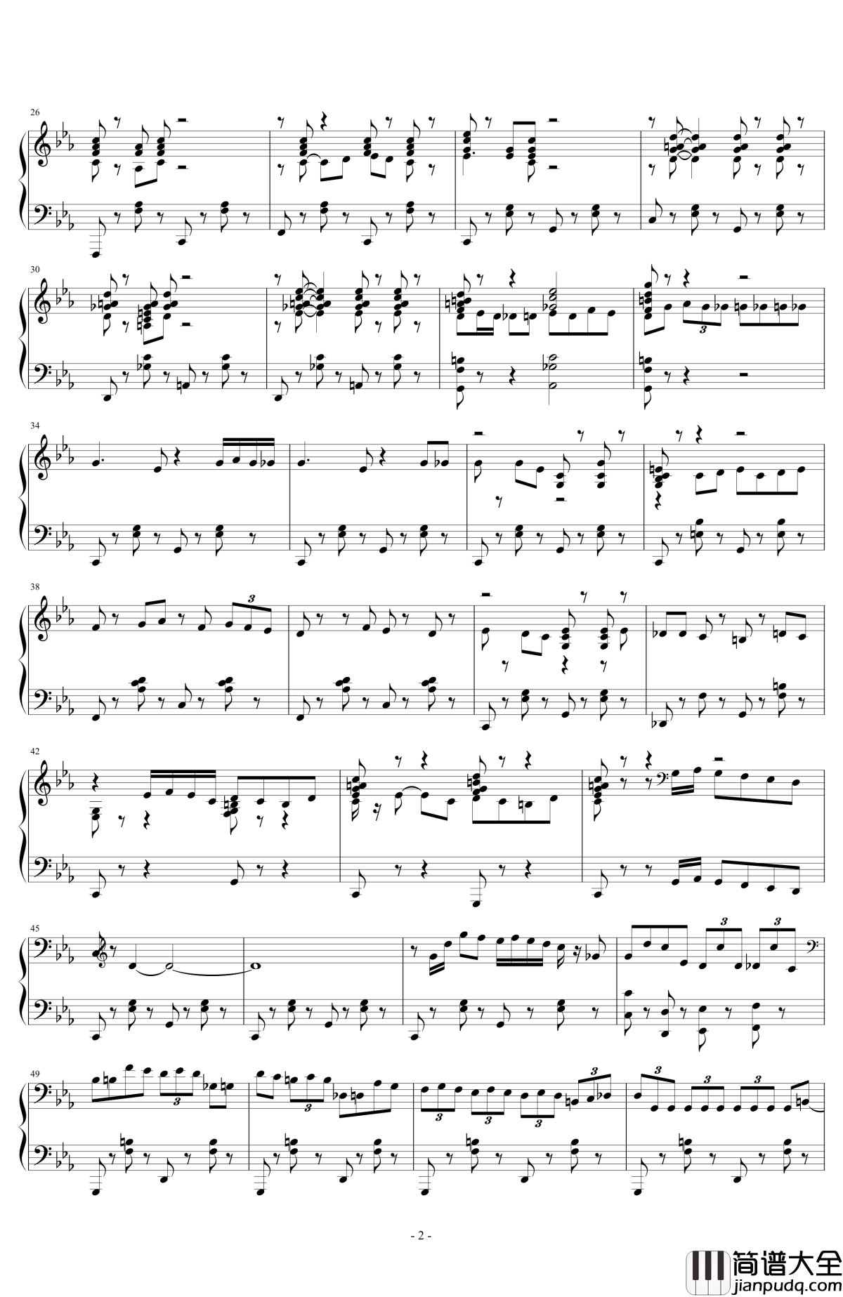 Tu_vuo'_fa'_l'americano钢琴谱_Quadro_Nuevo