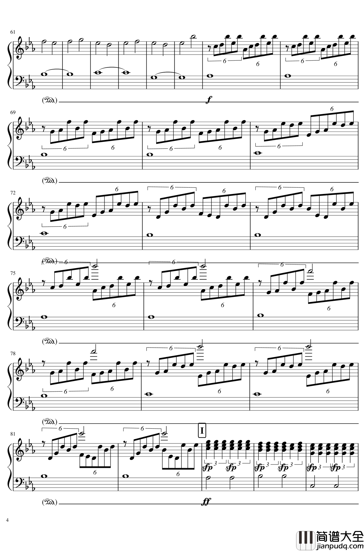 Yuri!!!_on_Ice钢琴谱_冰上的尤里