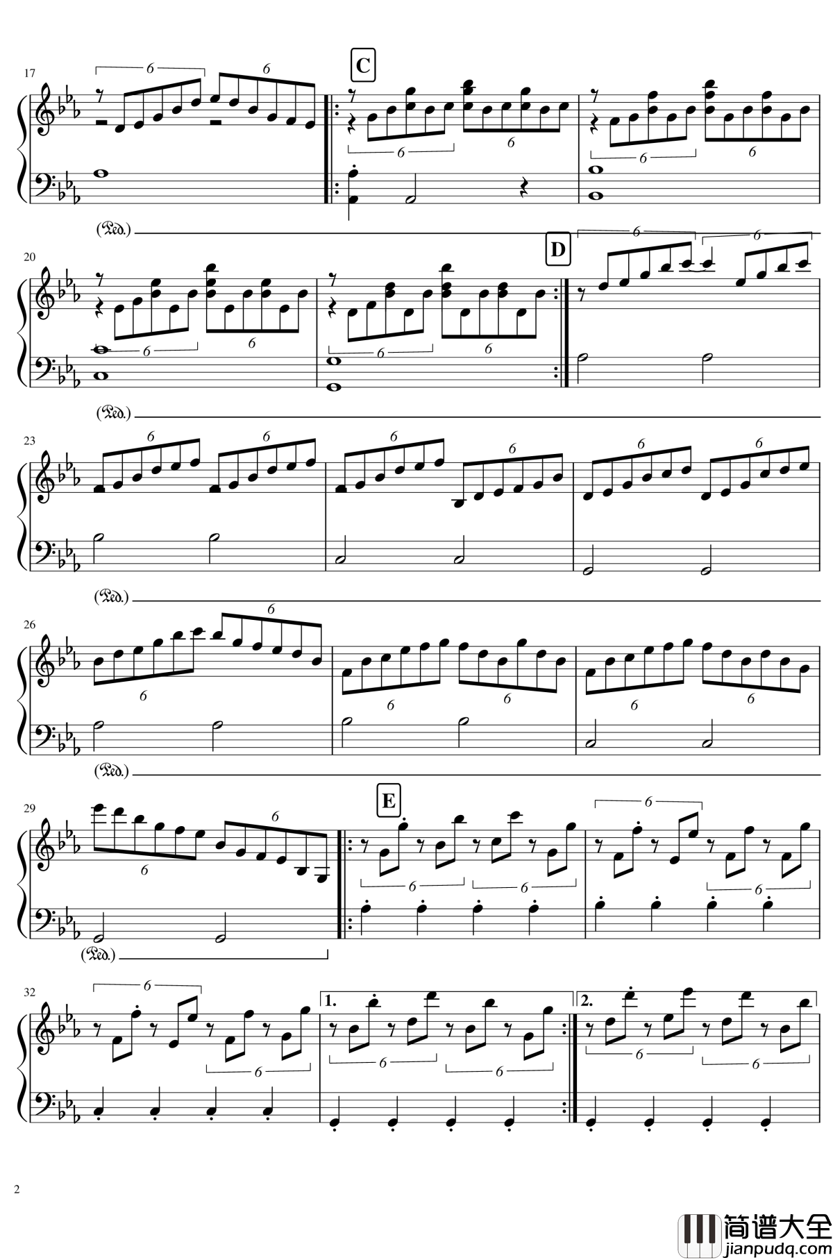 Yuri!!!_on_Ice钢琴谱_冰上的尤里