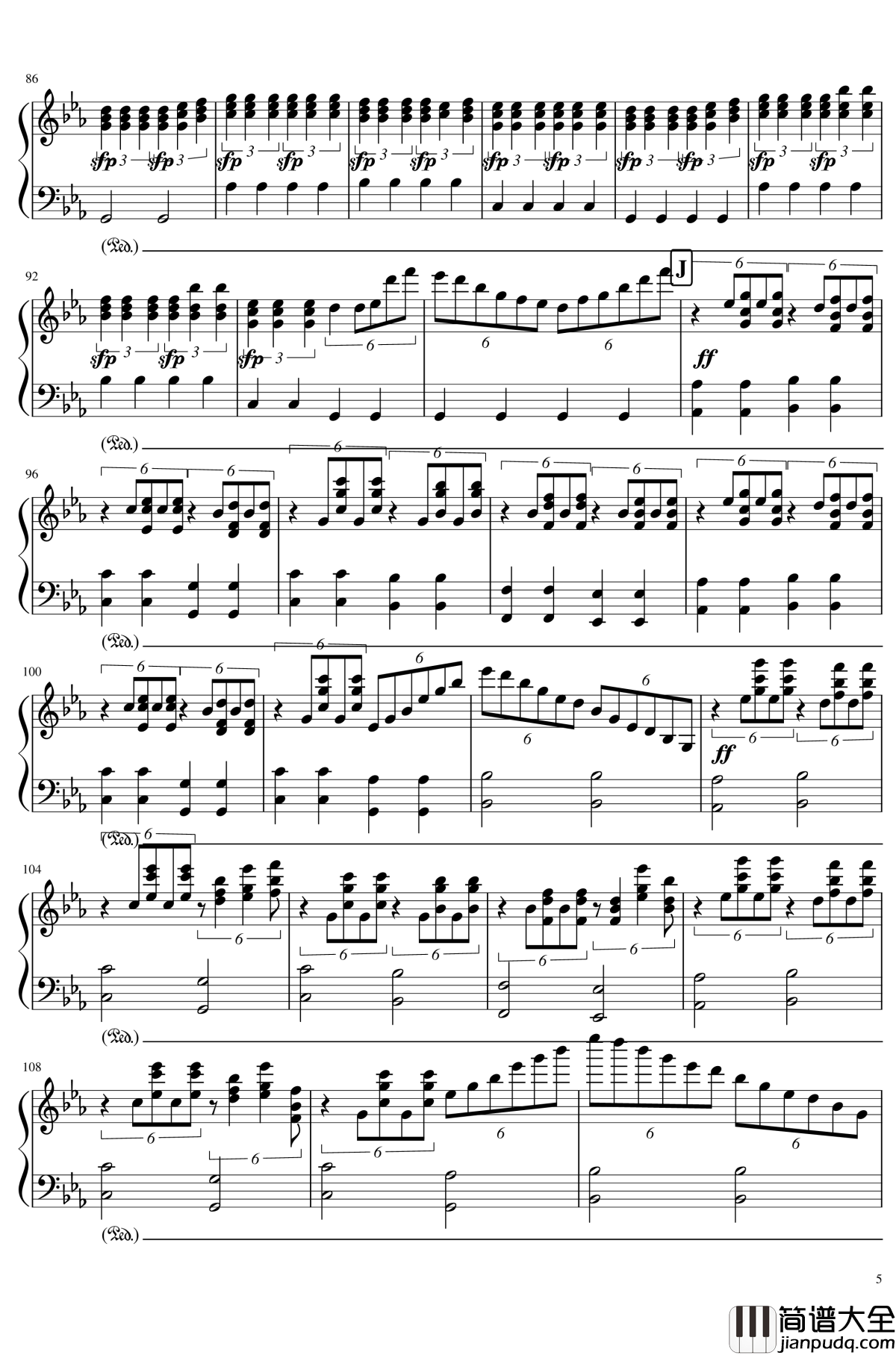 Yuri!!!_on_Ice钢琴谱_冰上的尤里