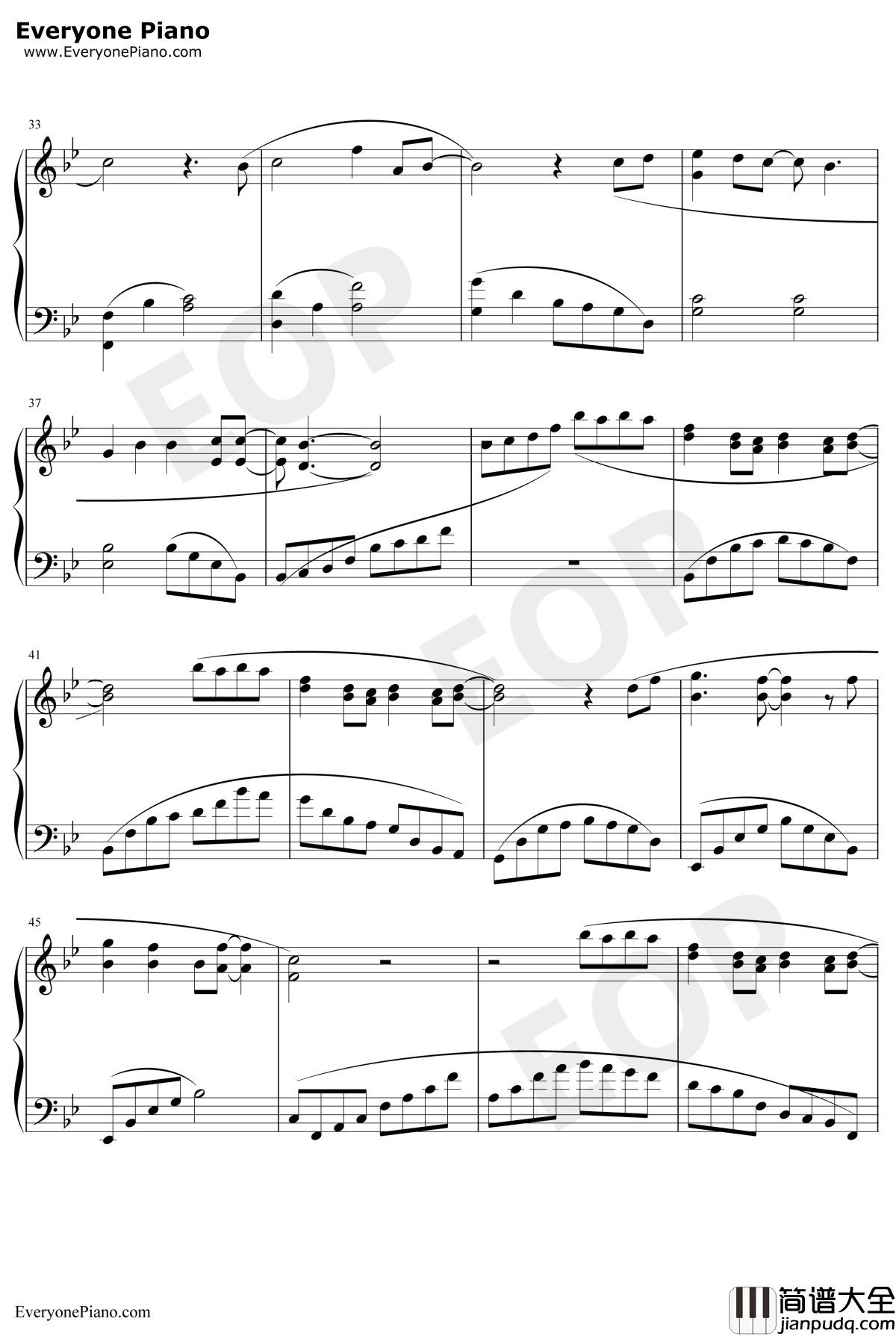 忘记时间钢琴谱_胡歌_仙剑奇侠传三片尾曲