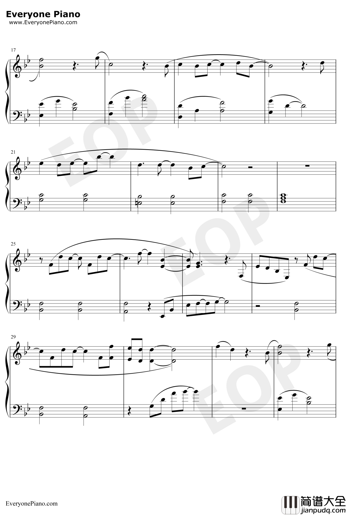 忘记时间钢琴谱_胡歌_仙剑奇侠传三片尾曲