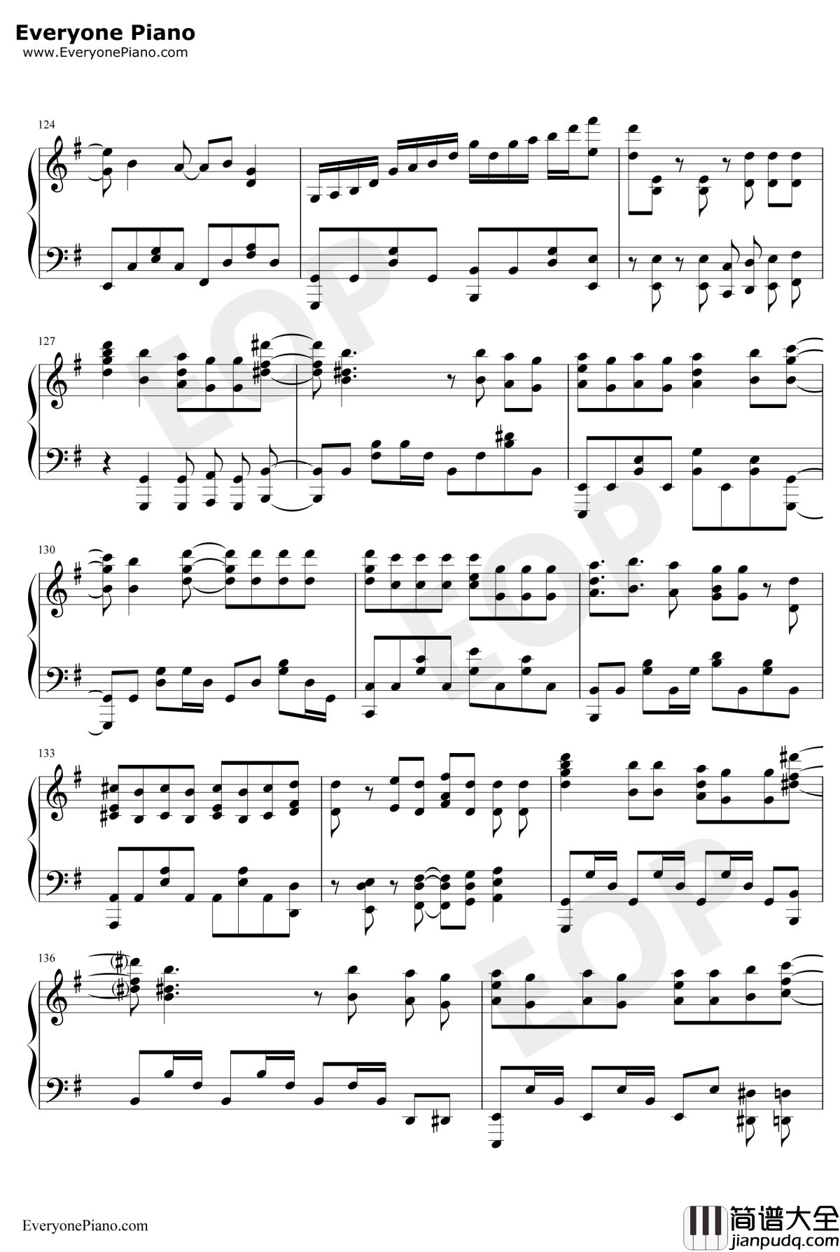 BABY钢琴谱_甜蜜子弹_青春猪头少年不会梦到兔女郎学姐OST