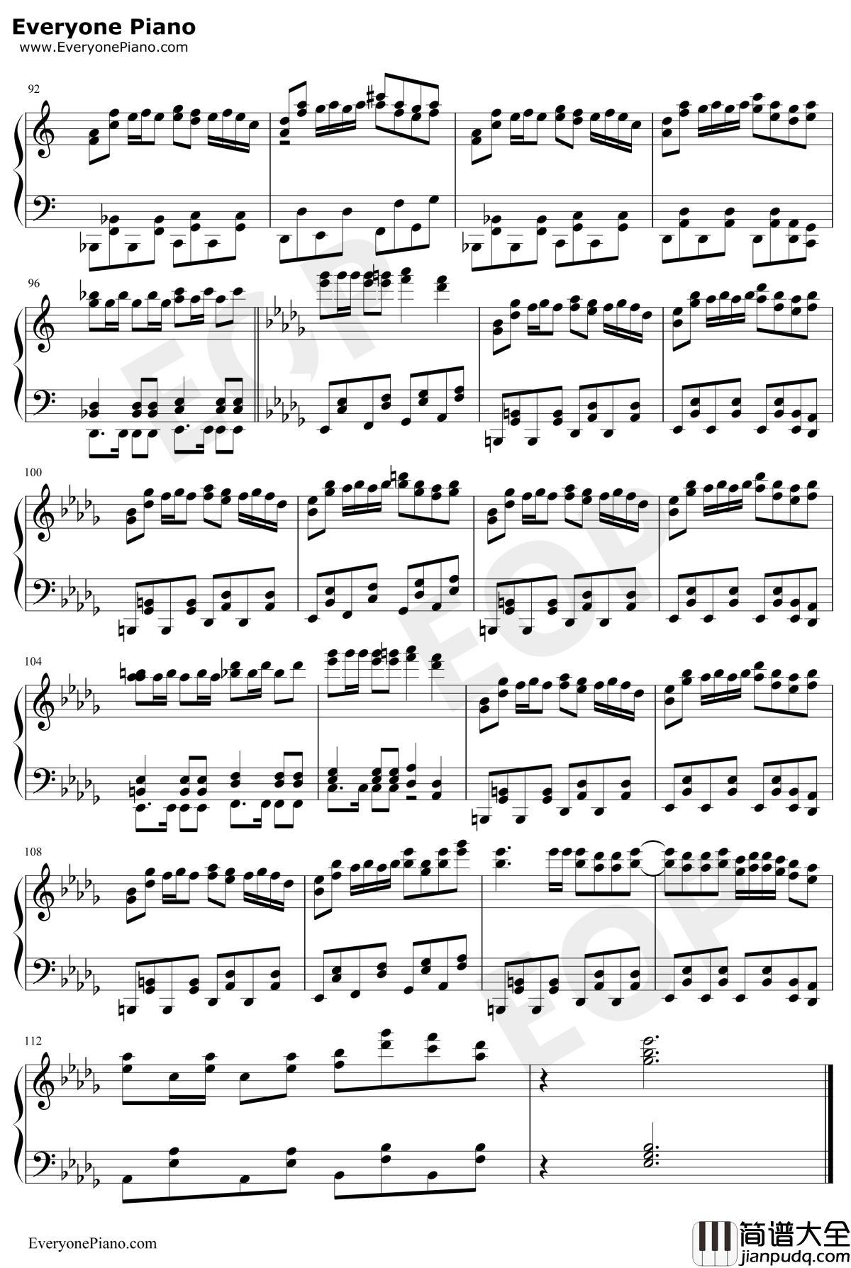 Nigh_of_Nights钢琴谱_东方Project_十六夜咲夜_东方花映冢