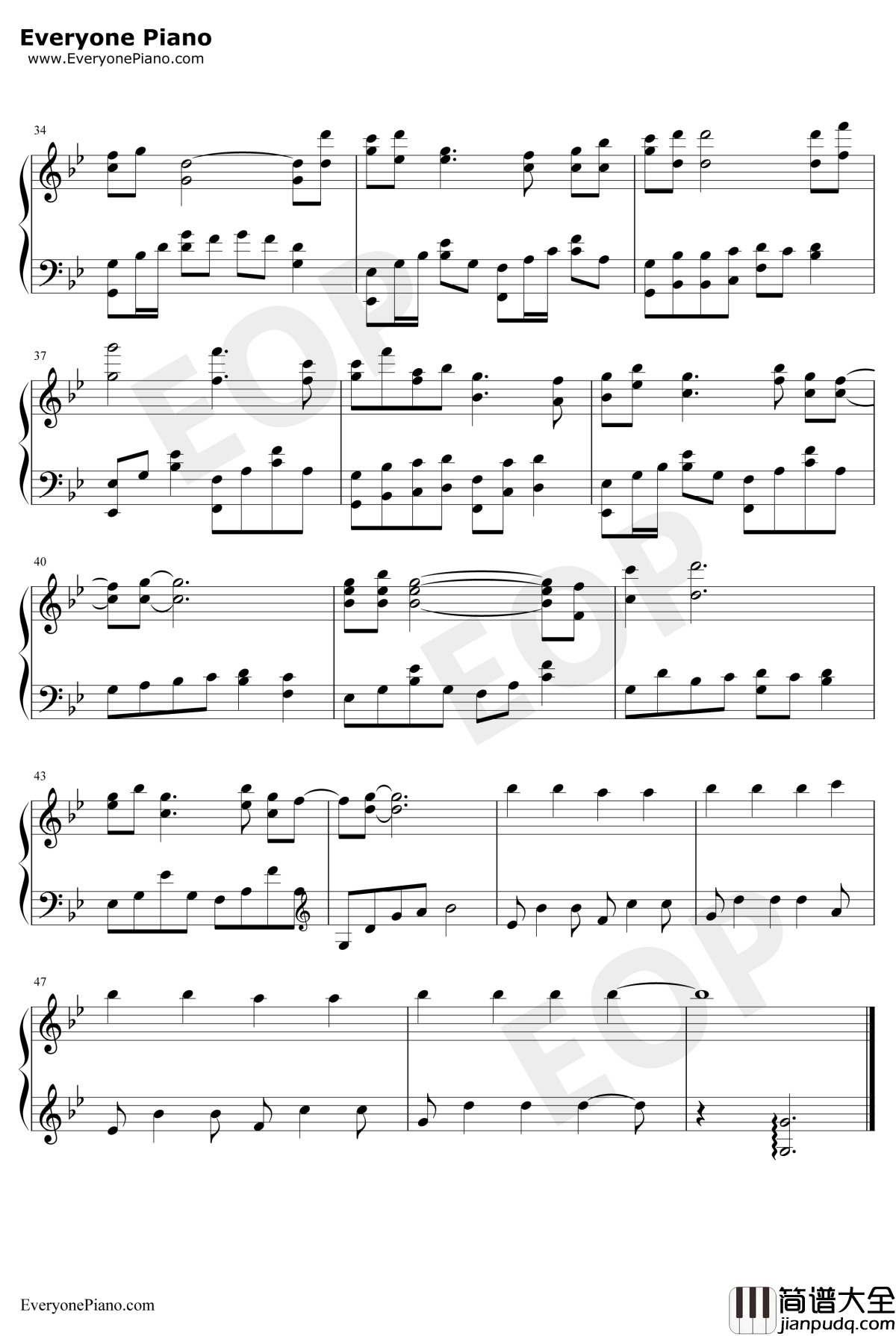 初见钢琴谱_余昭源叶里_东宫主题曲