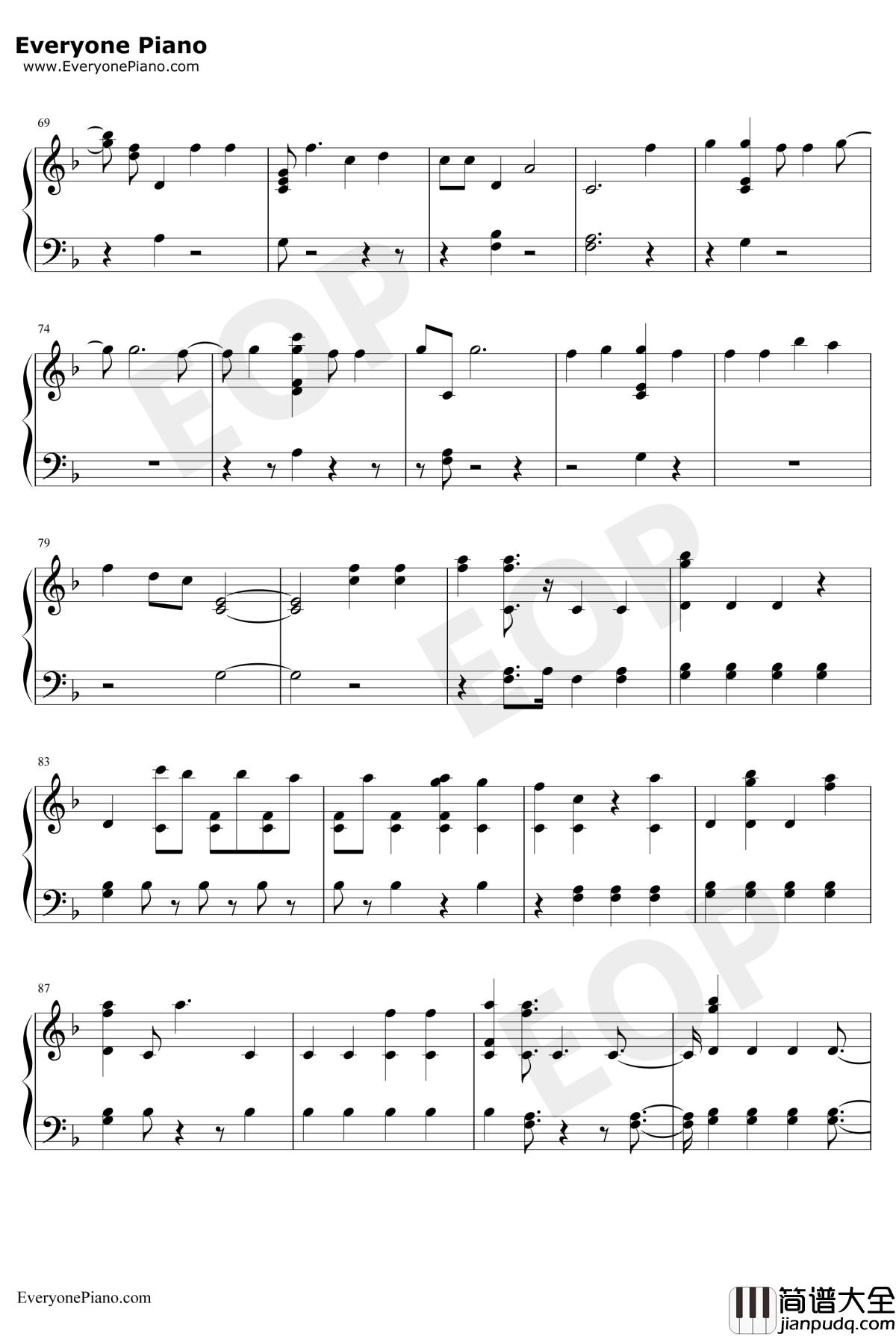 Stand钢琴谱_GeorgeS.Clinton_僵尸高校OST