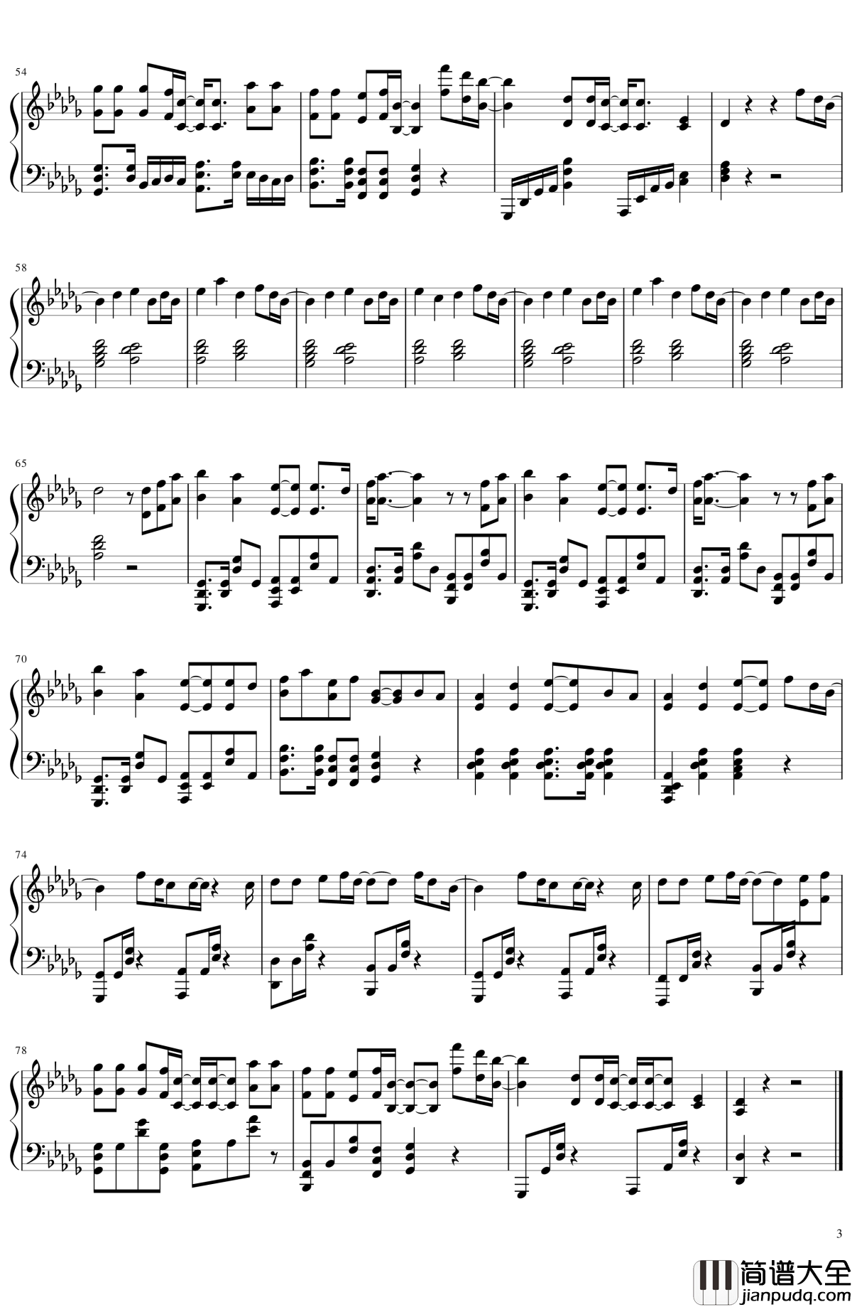 All_Falls_Down钢琴谱_Alan_Walker_当一切都陨落破碎_当一切都不再完美