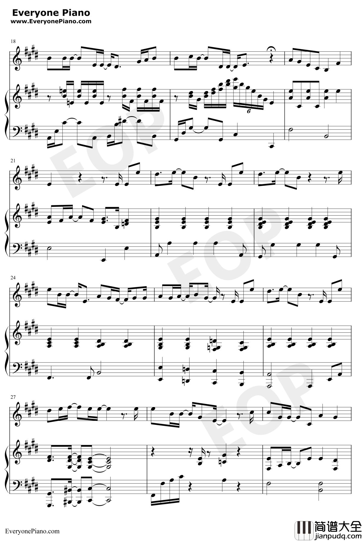 旧日时光钢琴谱_黑崎子_肆式青春中文版主题曲