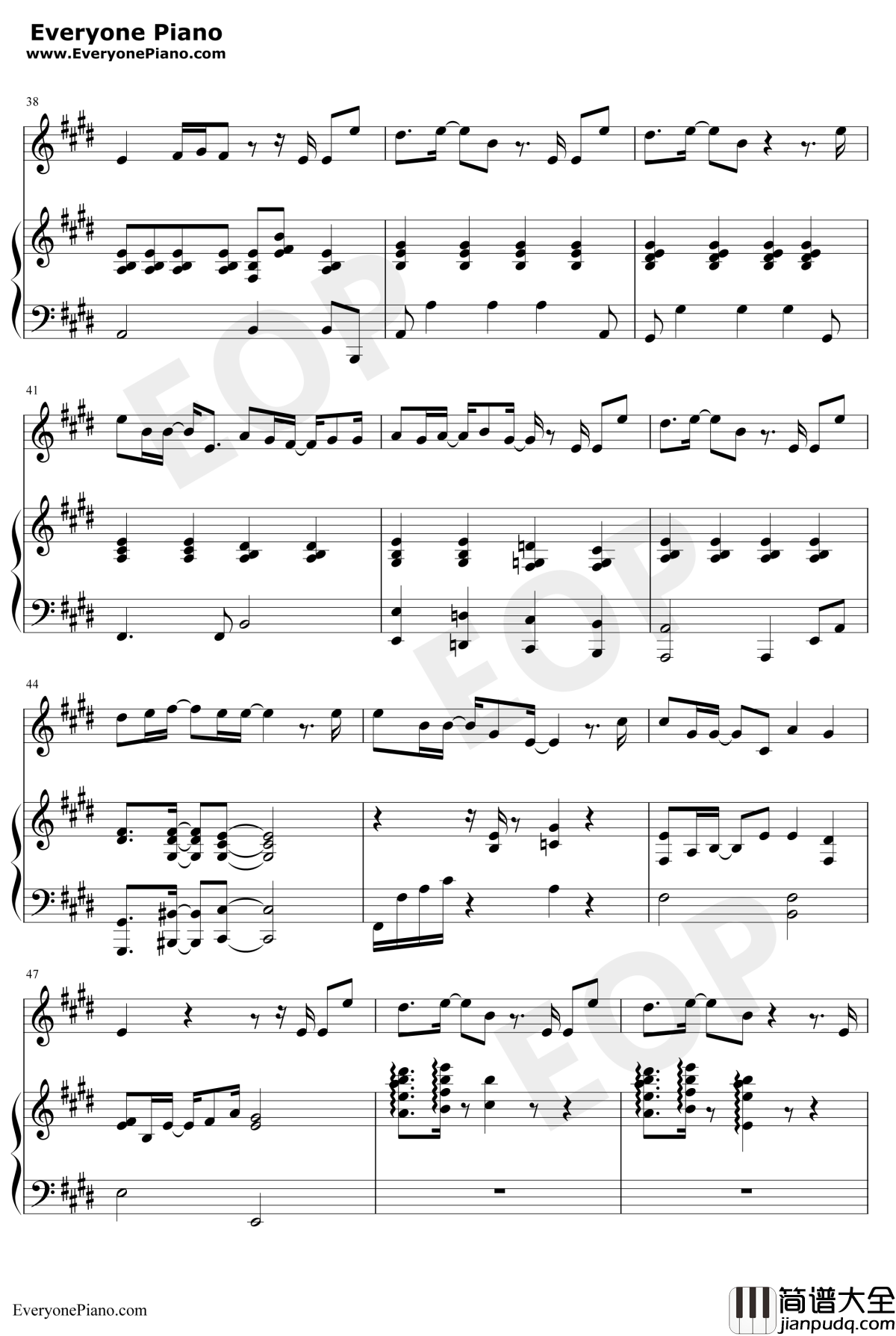 旧日时光钢琴谱_黑崎子_肆式青春中文版主题曲