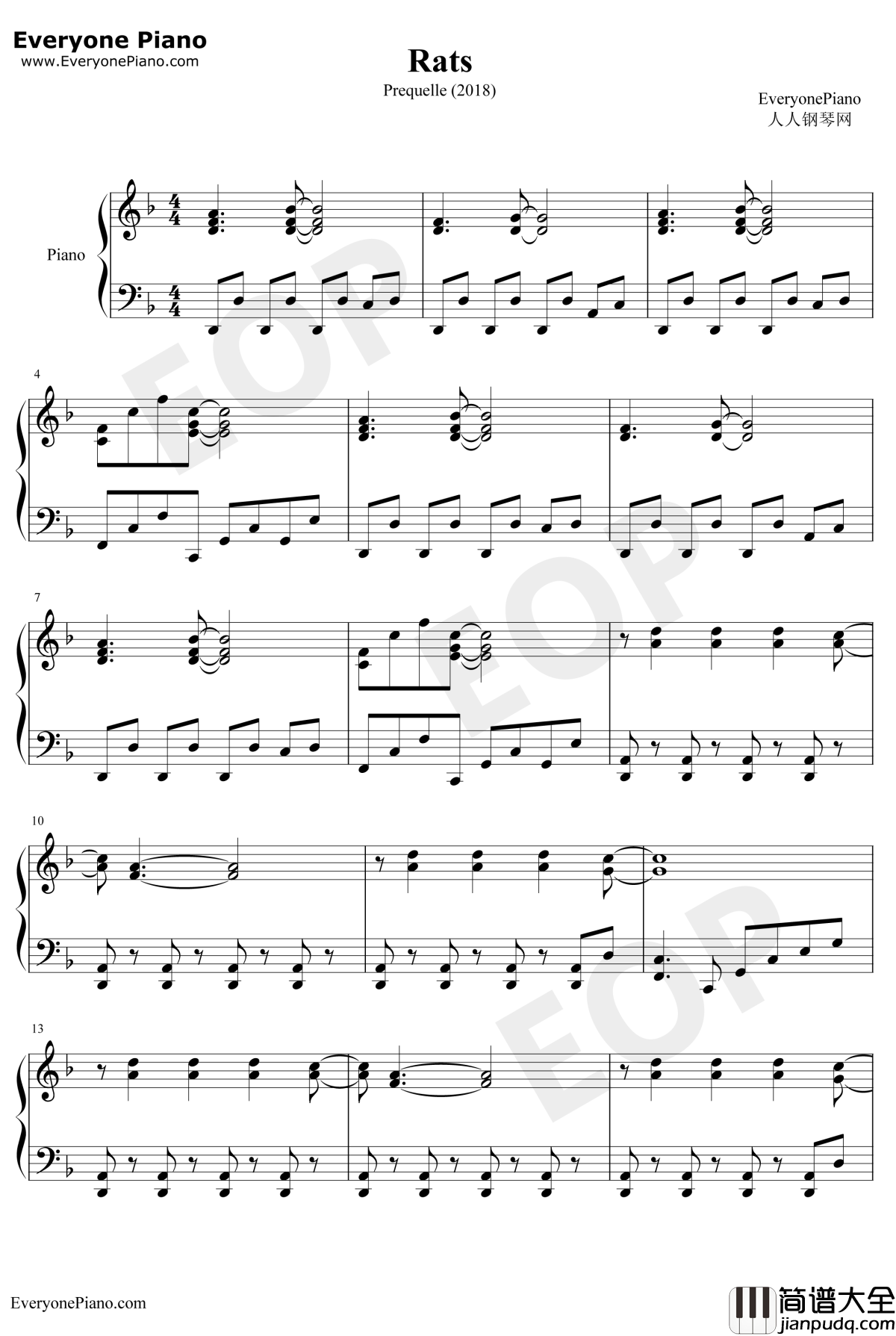 Rats钢琴谱_Ghost