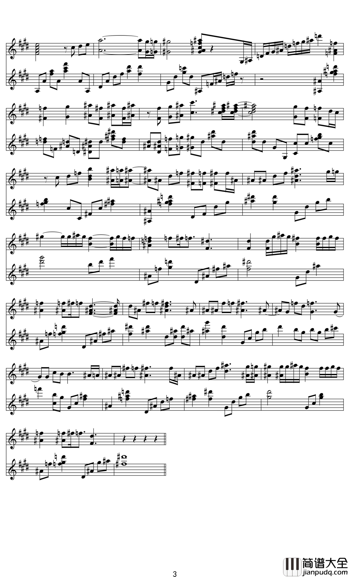 月半小夜曲钢琴谱_Paul_Liu改编版_同同制谱