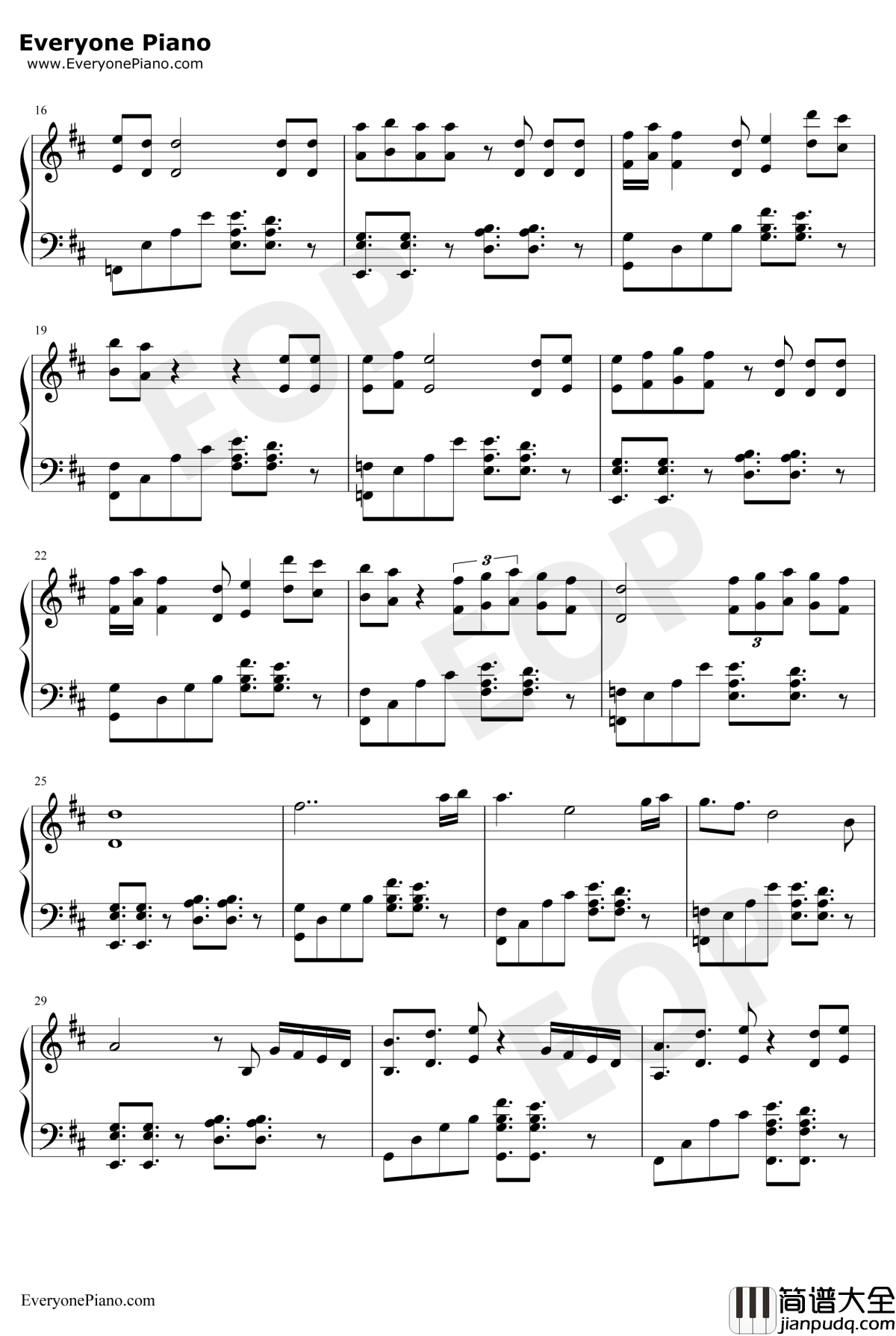 Promise钢琴谱_朴智旻