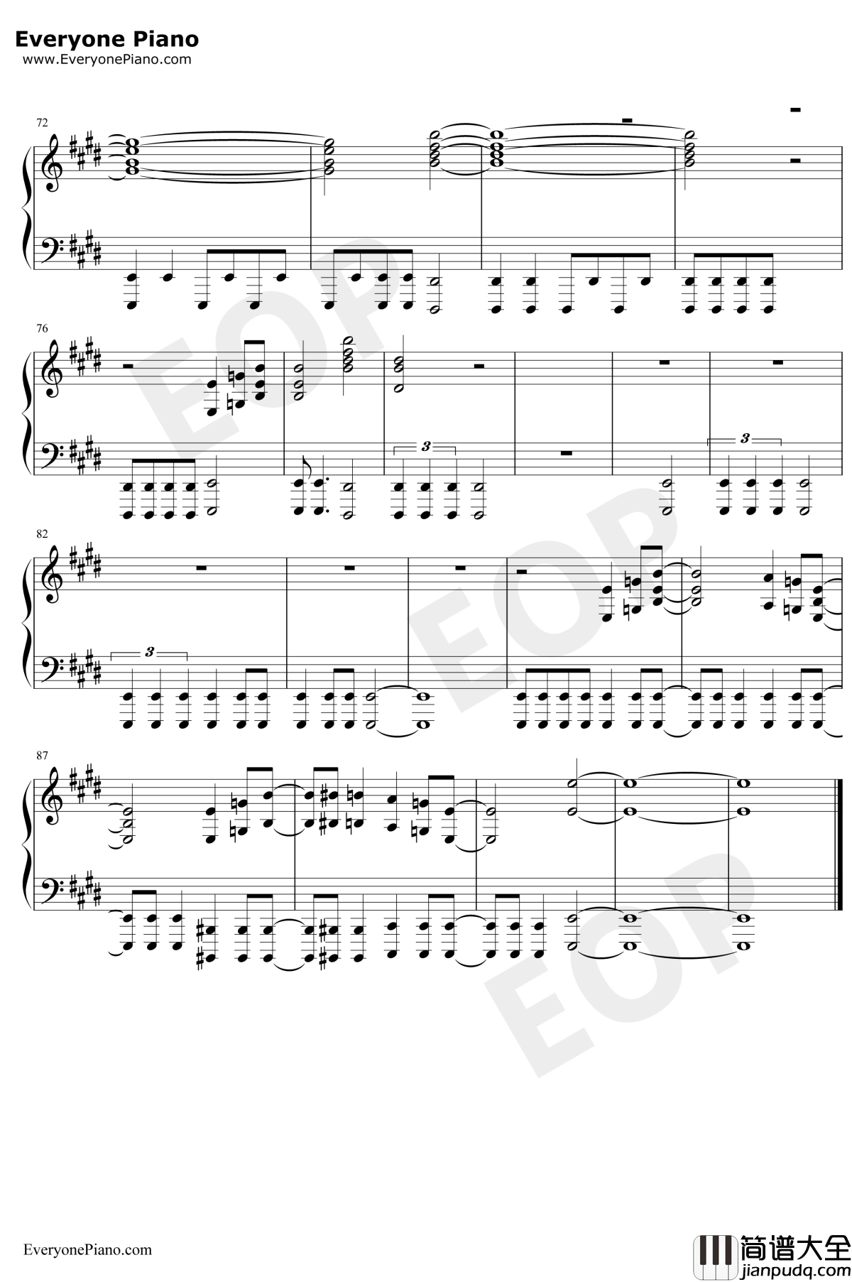 蜘蛛侠英雄远征官方预告片音乐钢琴谱_MichaelGiacchino