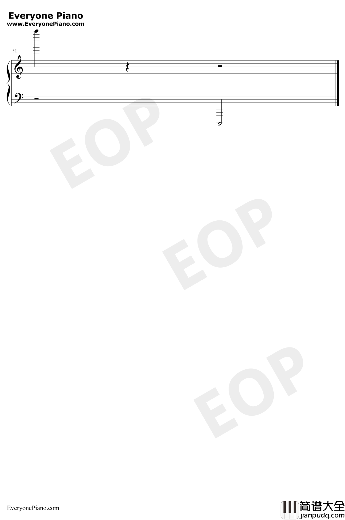 B站即兴弹奏钢琴谱_未知