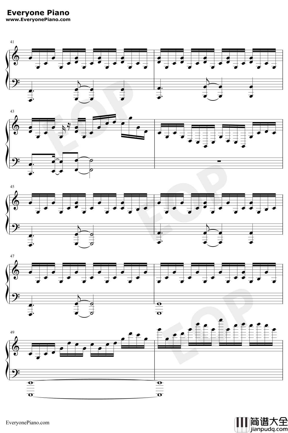 B站即兴弹奏钢琴谱_未知