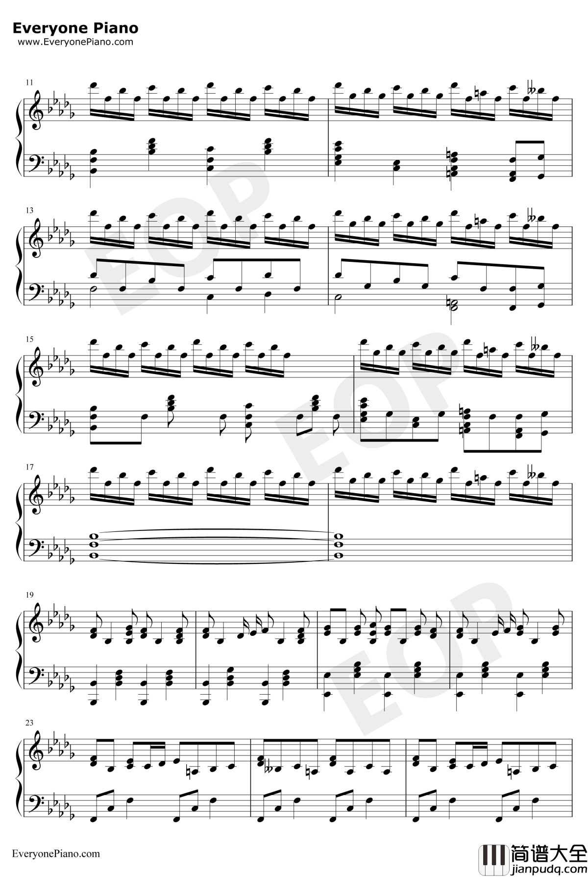 LuckyYou钢琴谱_Eminem