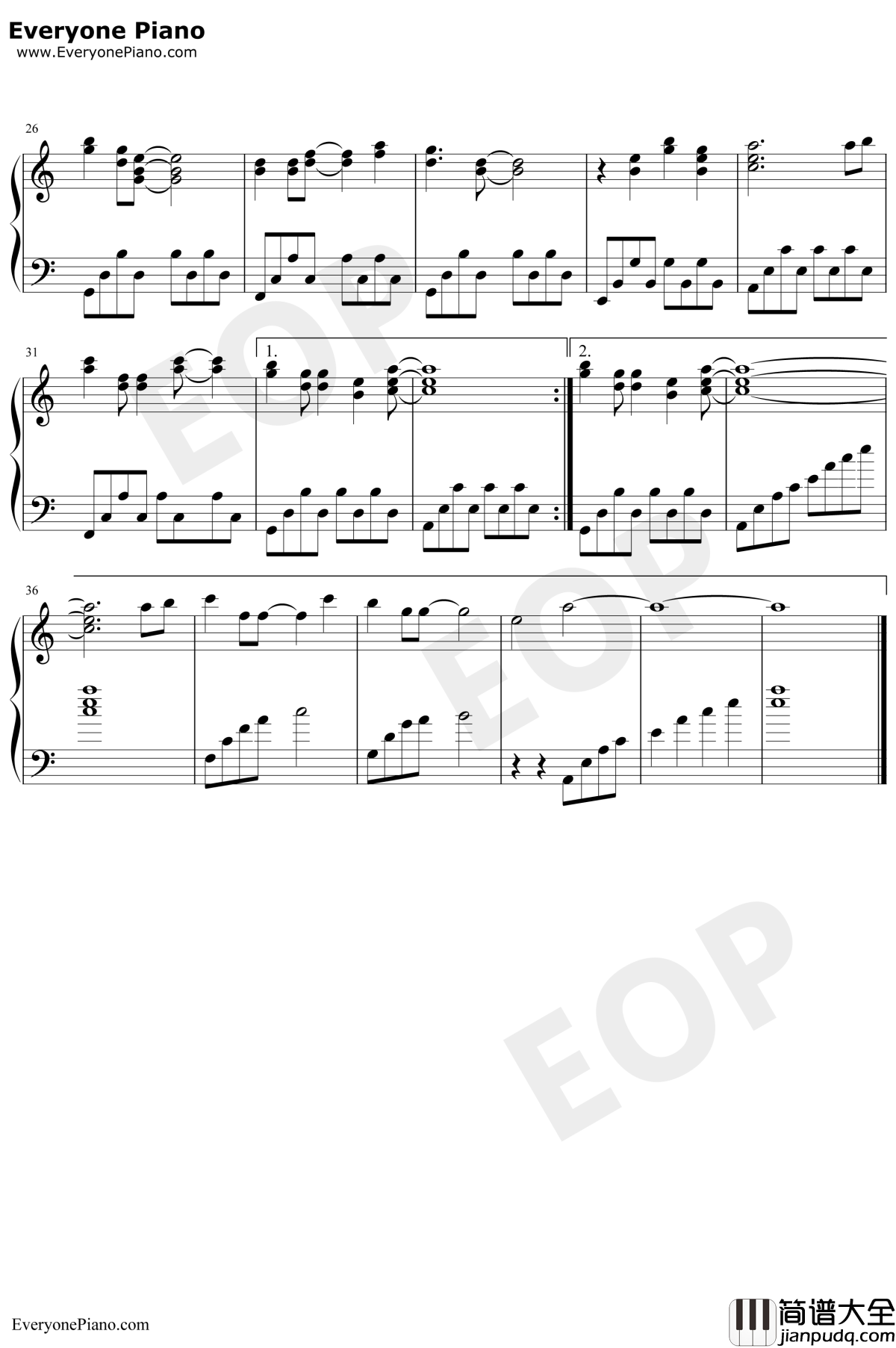 风起云涌钢琴谱_吴启华_倚天屠龙记主题曲