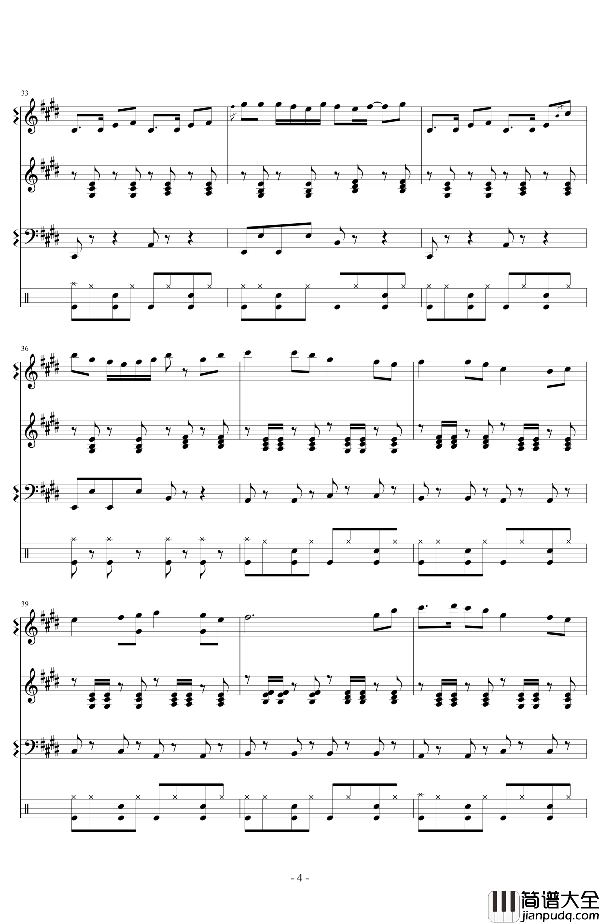 Monody钢琴谱_The_Fat_Rat_坚持下去，记忆永不褪色