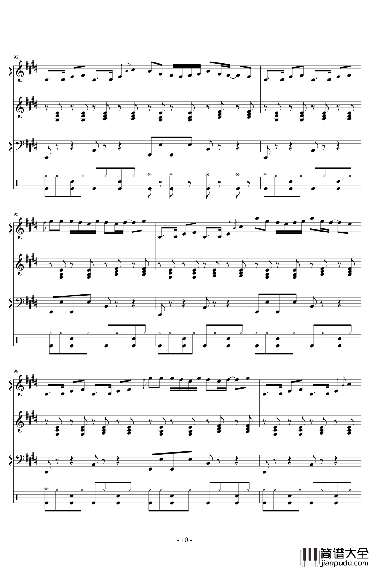 Monody钢琴谱_The_Fat_Rat_坚持下去，记忆永不褪色