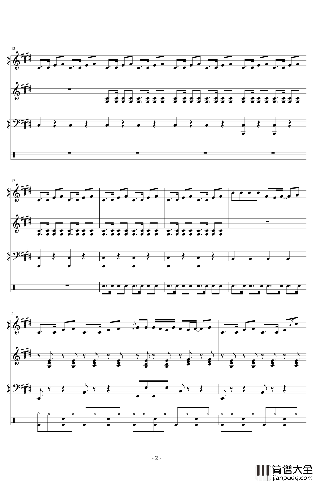 Monody钢琴谱_The_Fat_Rat_坚持下去，记忆永不褪色