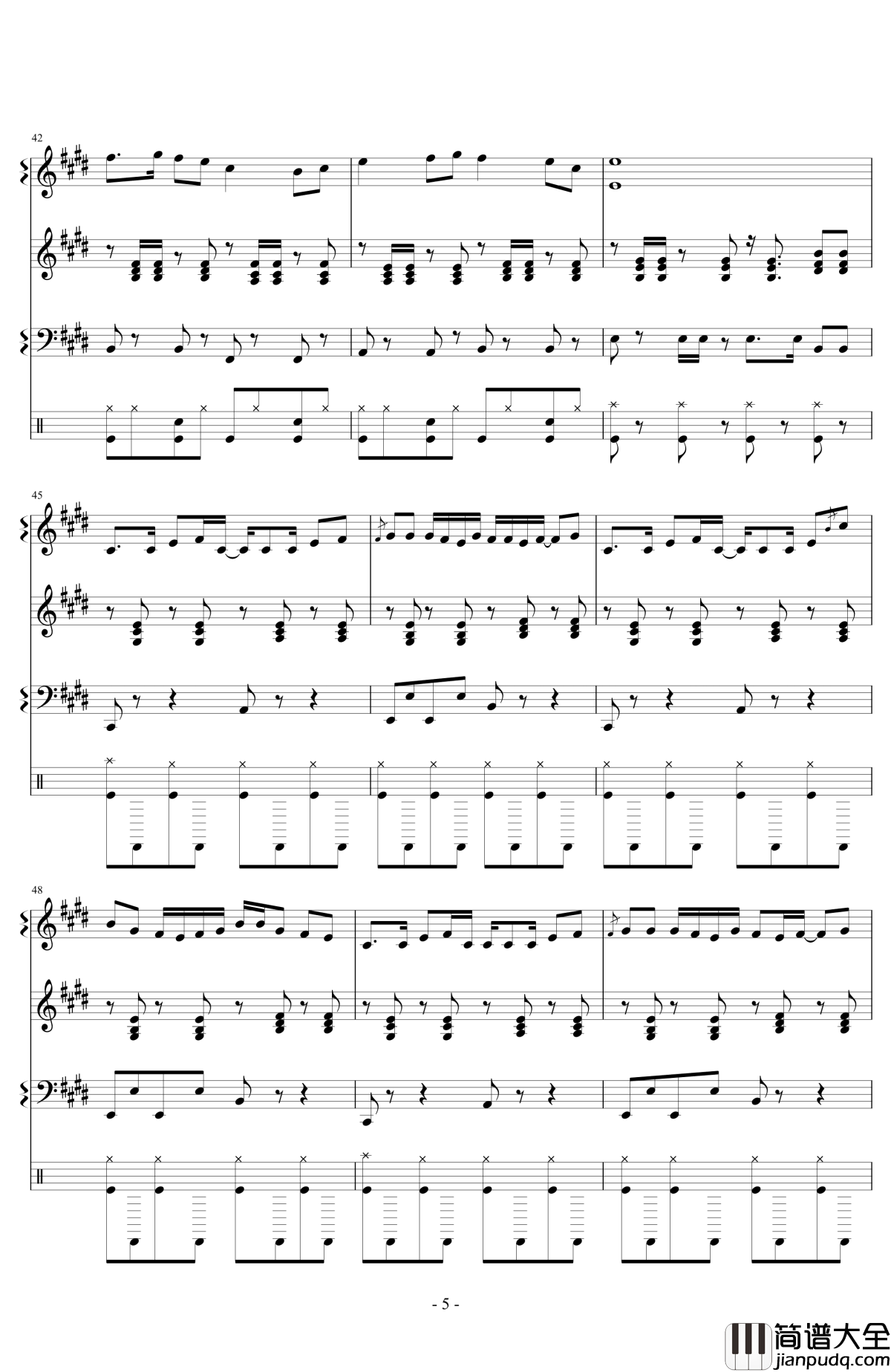 Monody钢琴谱_The_Fat_Rat_坚持下去，记忆永不褪色