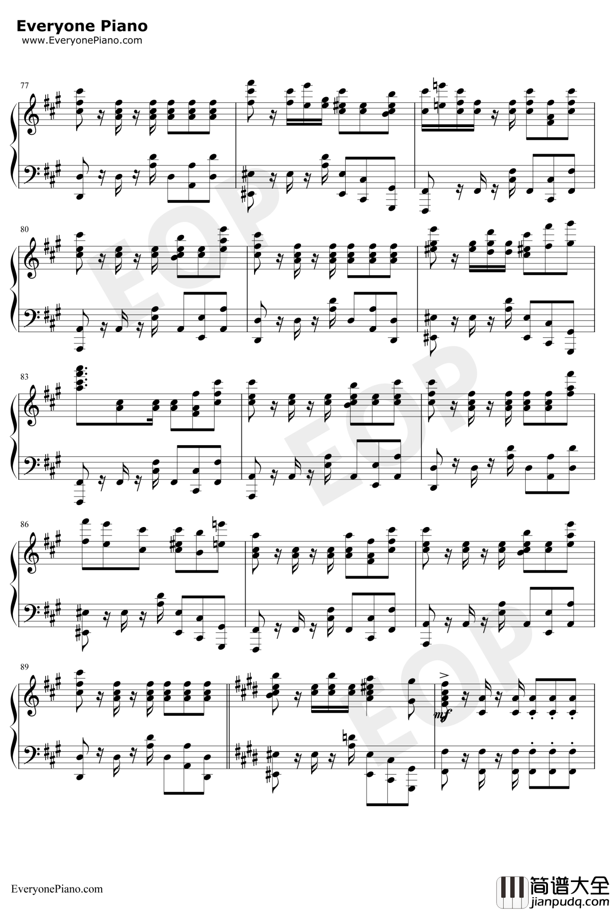 Within钢琴谱_Mili_哥布林杀手OST