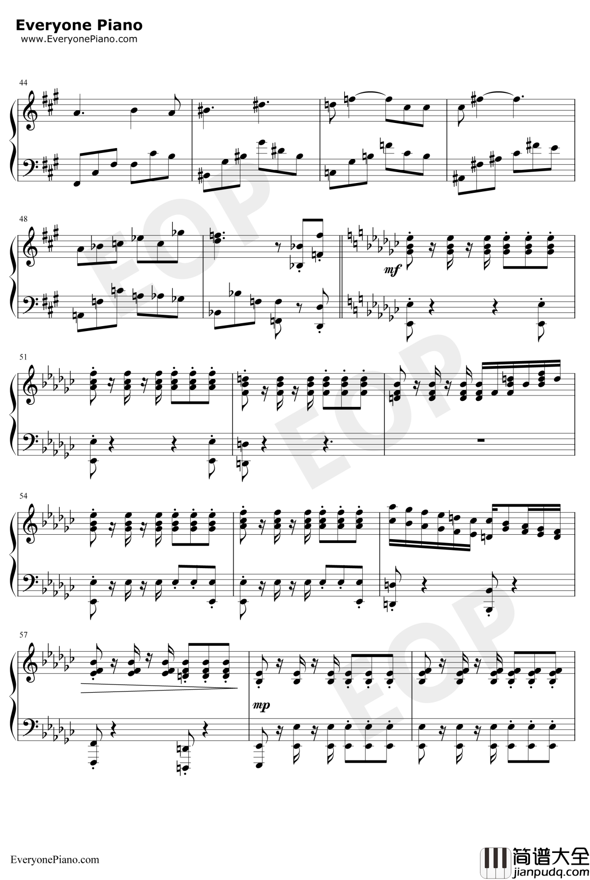 Within钢琴谱_Mili_哥布林杀手OST