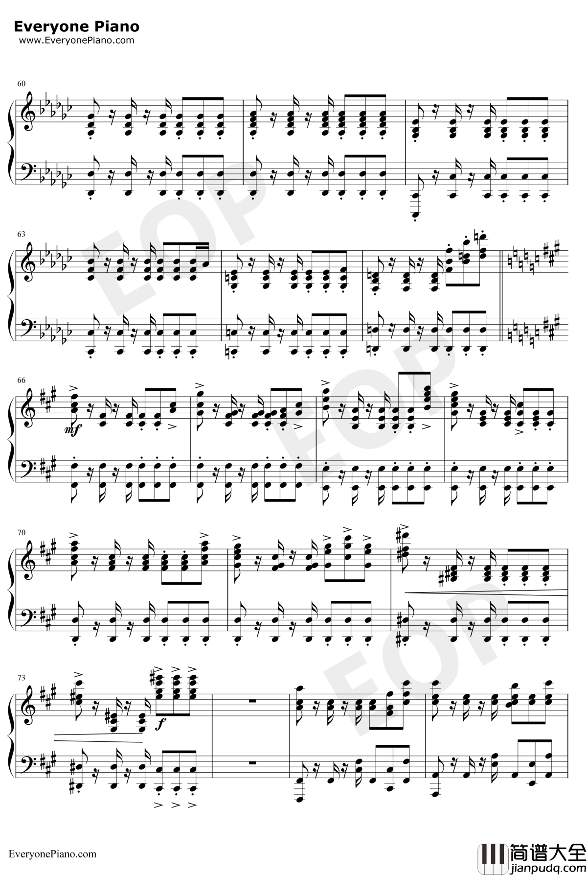 Within钢琴谱_Mili_哥布林杀手OST