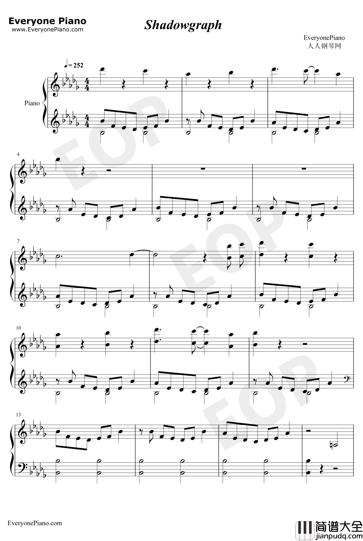 Shadowgraph钢琴谱_Myth_&_Roid