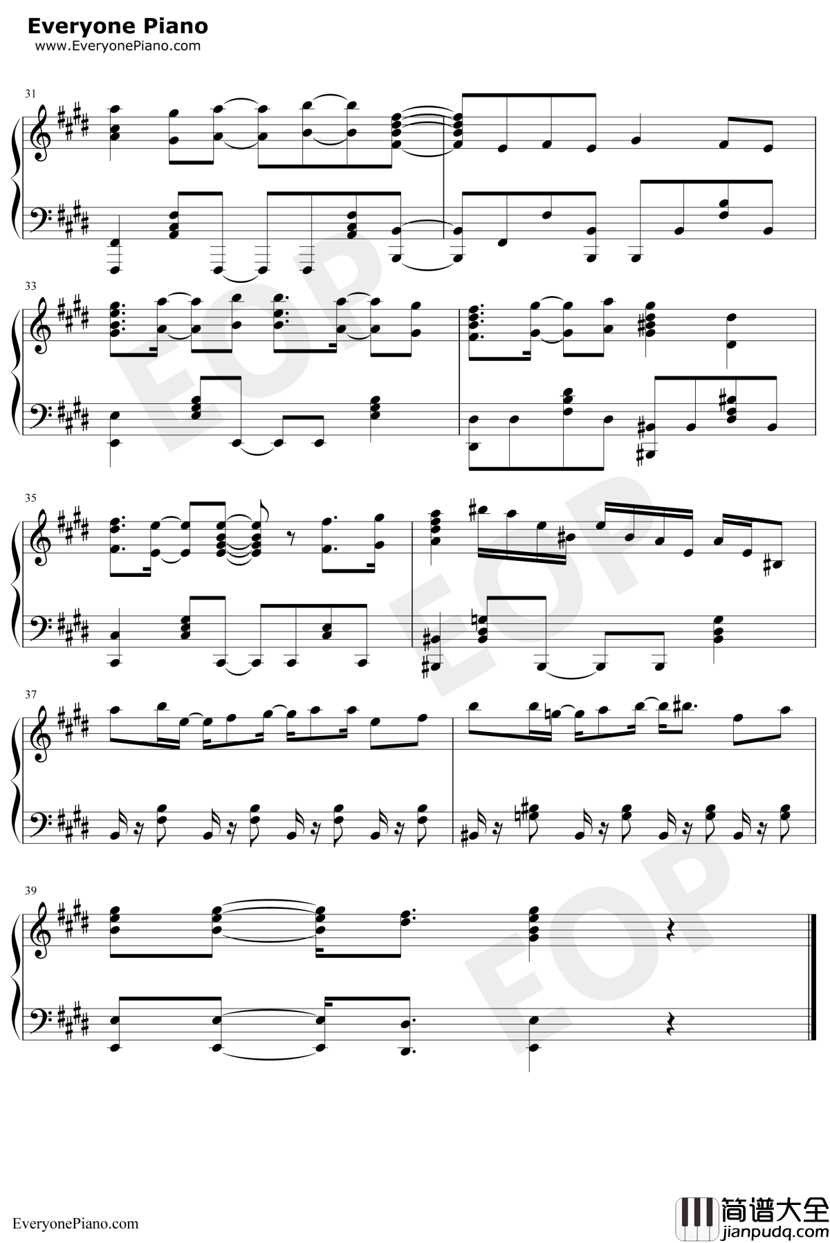 閃きハートビート钢琴谱_伊藤美来_笨拙之极的上野OP