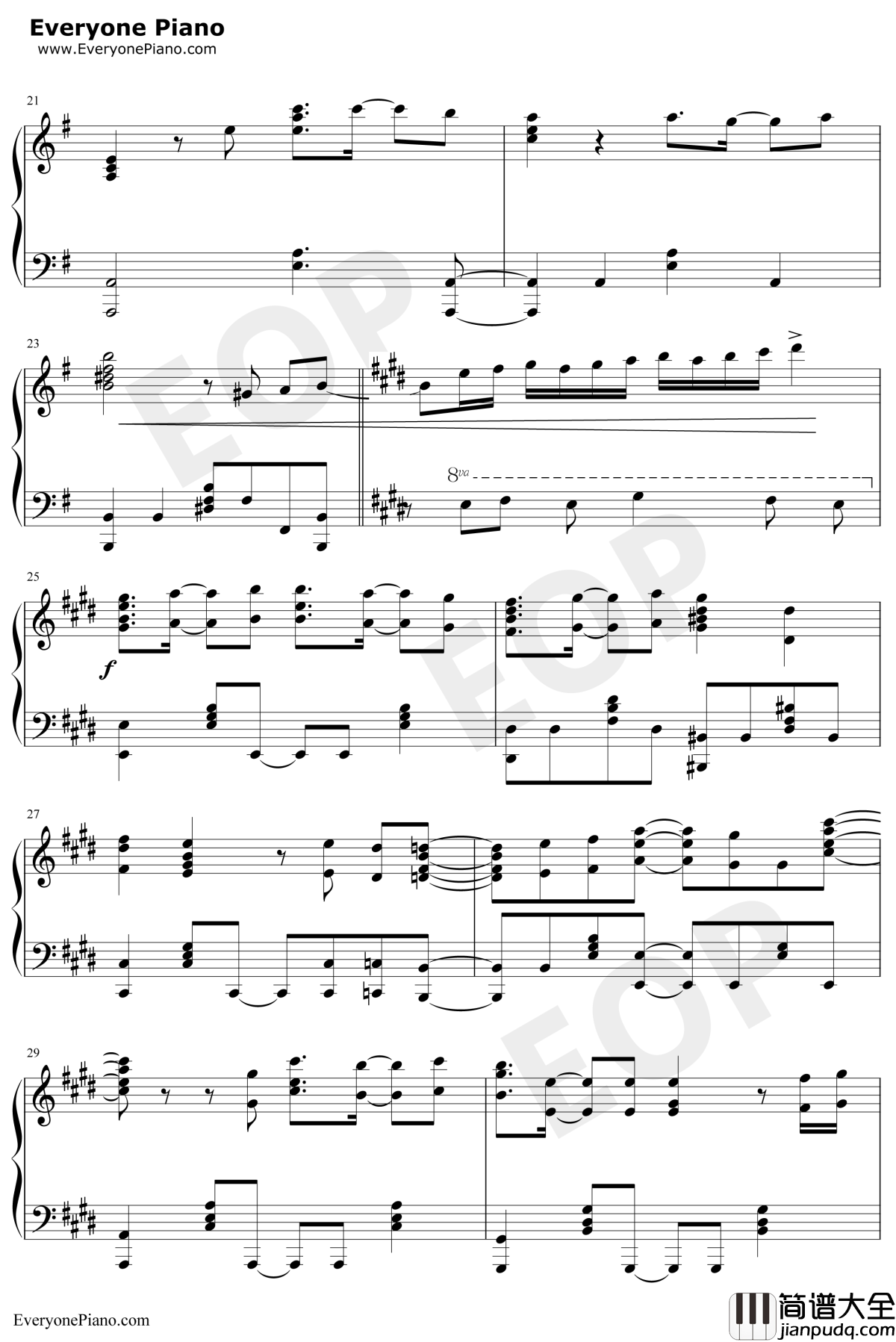 閃きハートビート钢琴谱_伊藤美来_笨拙之极的上野OP