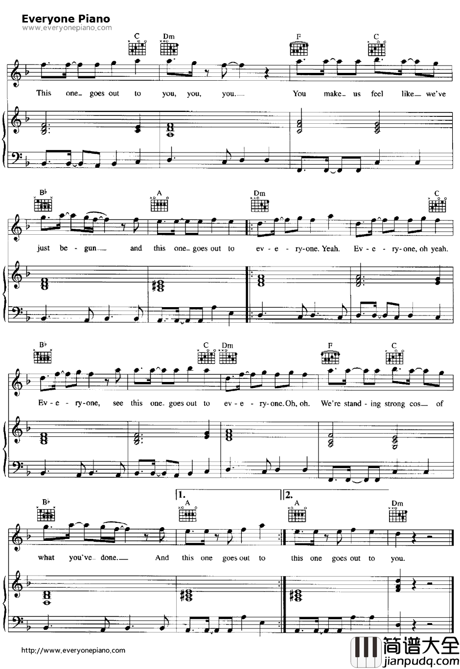 Everybody钢琴谱_Backstreet_Boys后街男孩