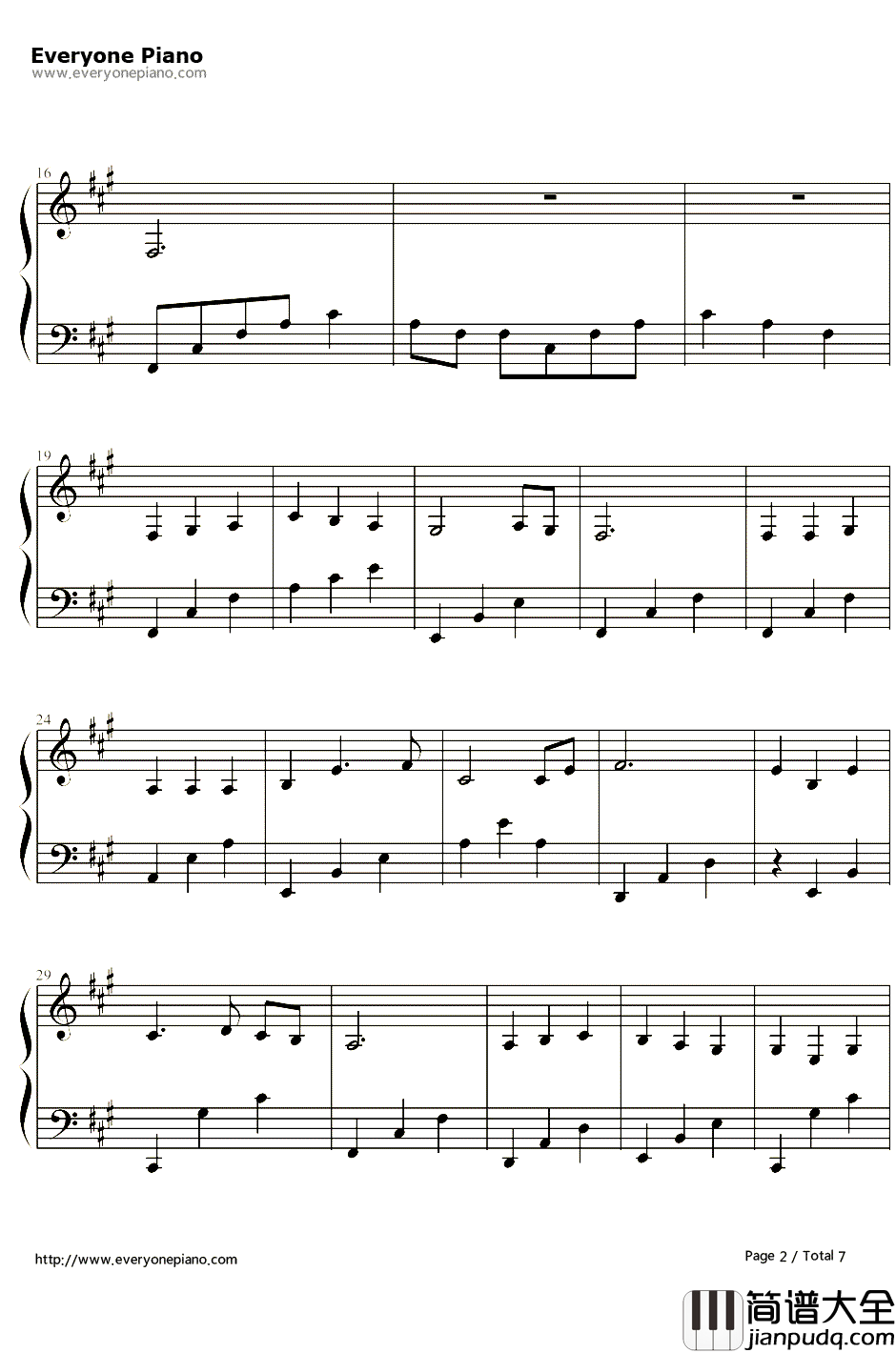 珍惜钢琴谱_李宇春__陆贞传奇_主题曲