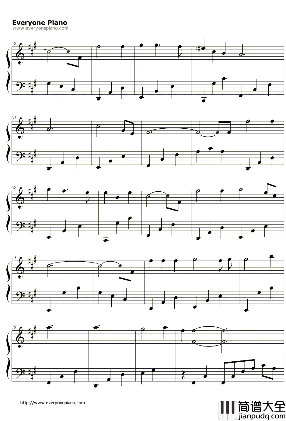 珍惜钢琴谱_李宇春__陆贞传奇_主题曲