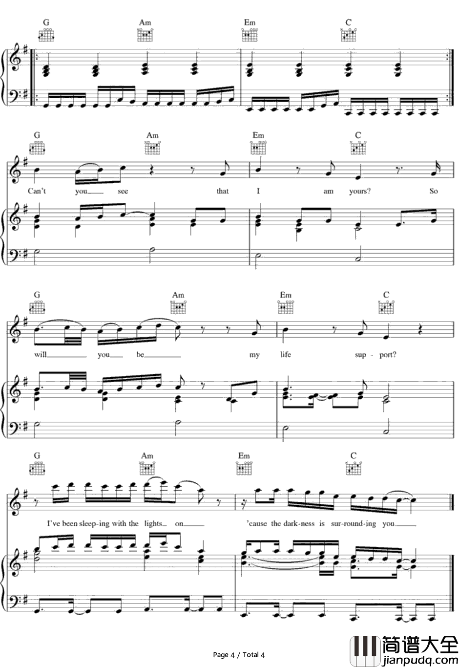 Life_Support钢琴谱_Sam_Smith