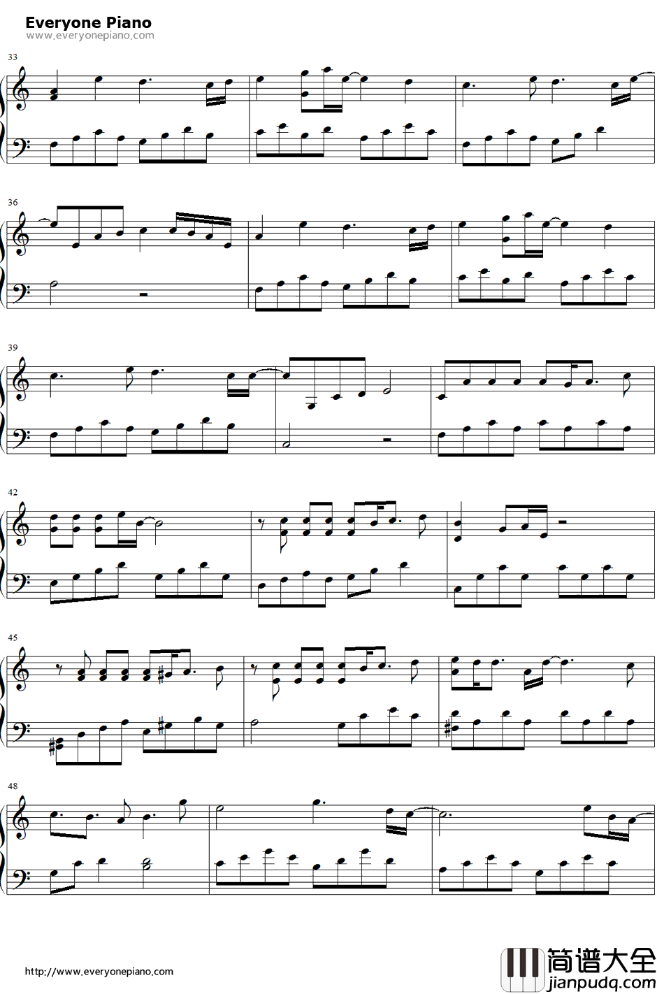 はじまりの呗钢琴谱_ALcot_实妹相伴的大泉君OST