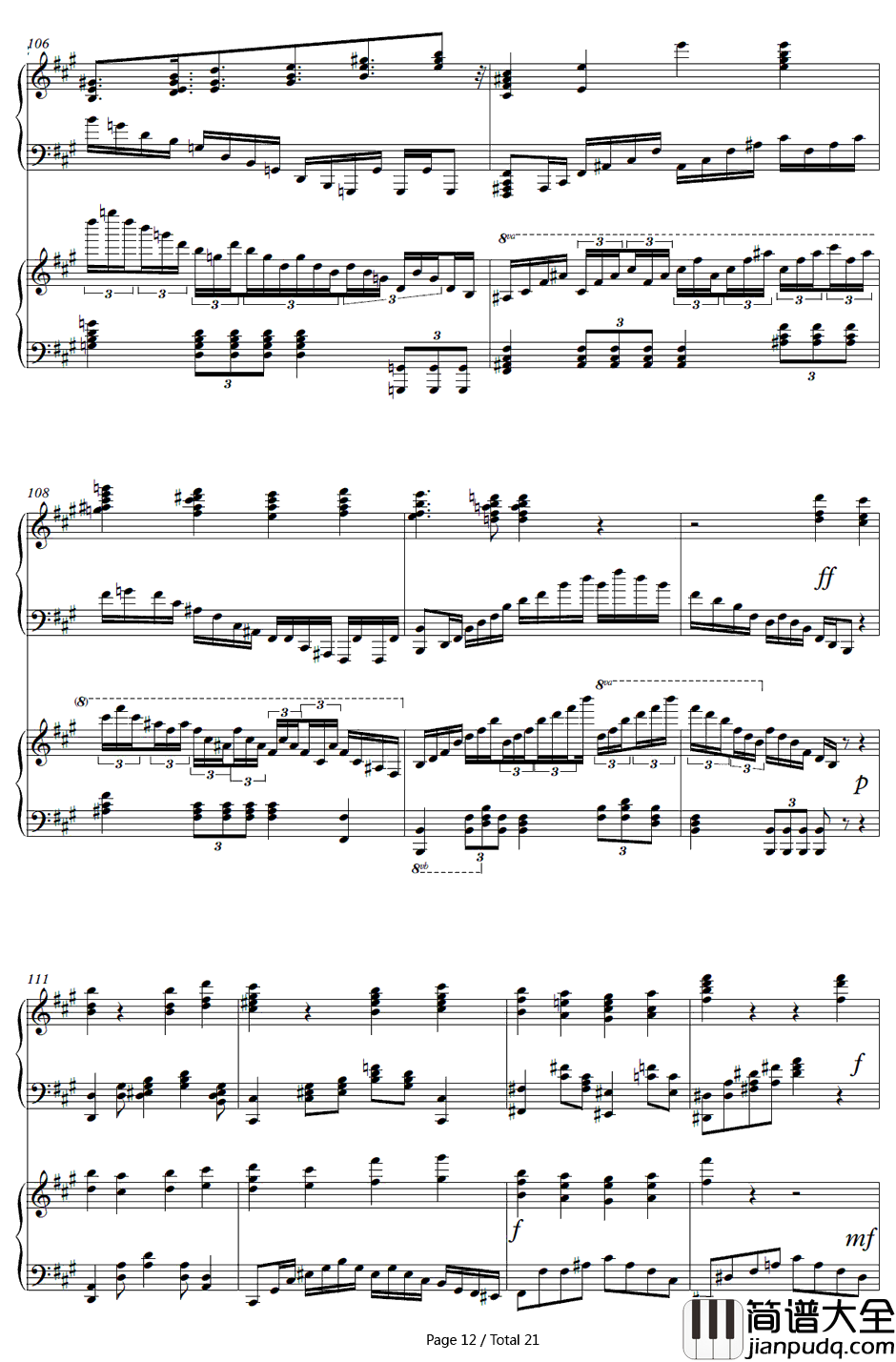 Lightning钢琴谱_TERRASPEX_火星异种ED