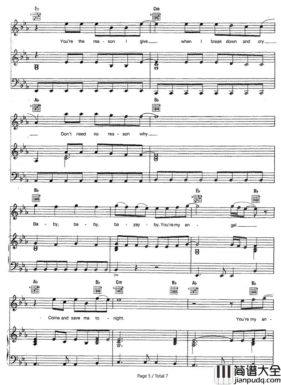 Angel钢琴谱_Aerosmith