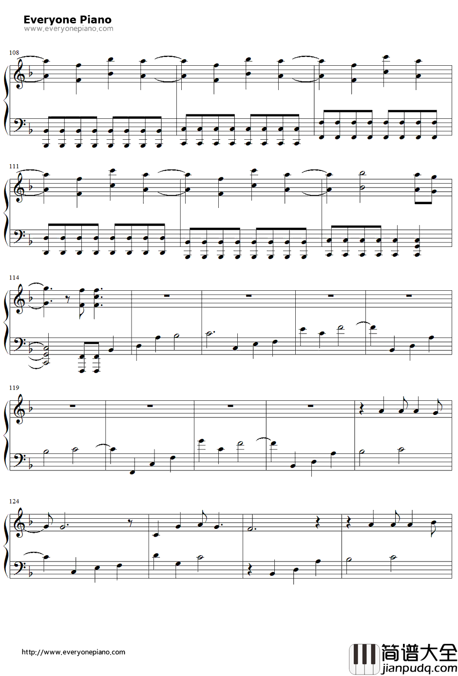 Shattered钢琴谱_Trading_Yesterday