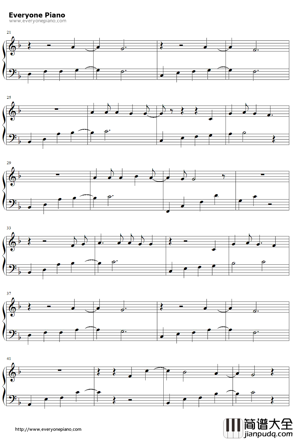 Shattered钢琴谱_Trading_Yesterday