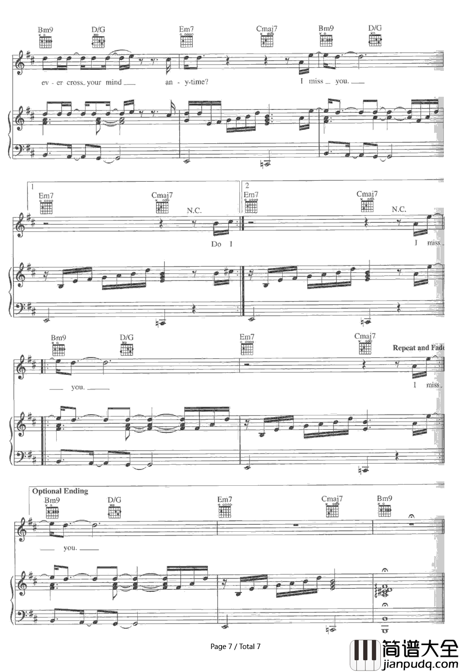 Anytime钢琴谱_Brian_McKnight