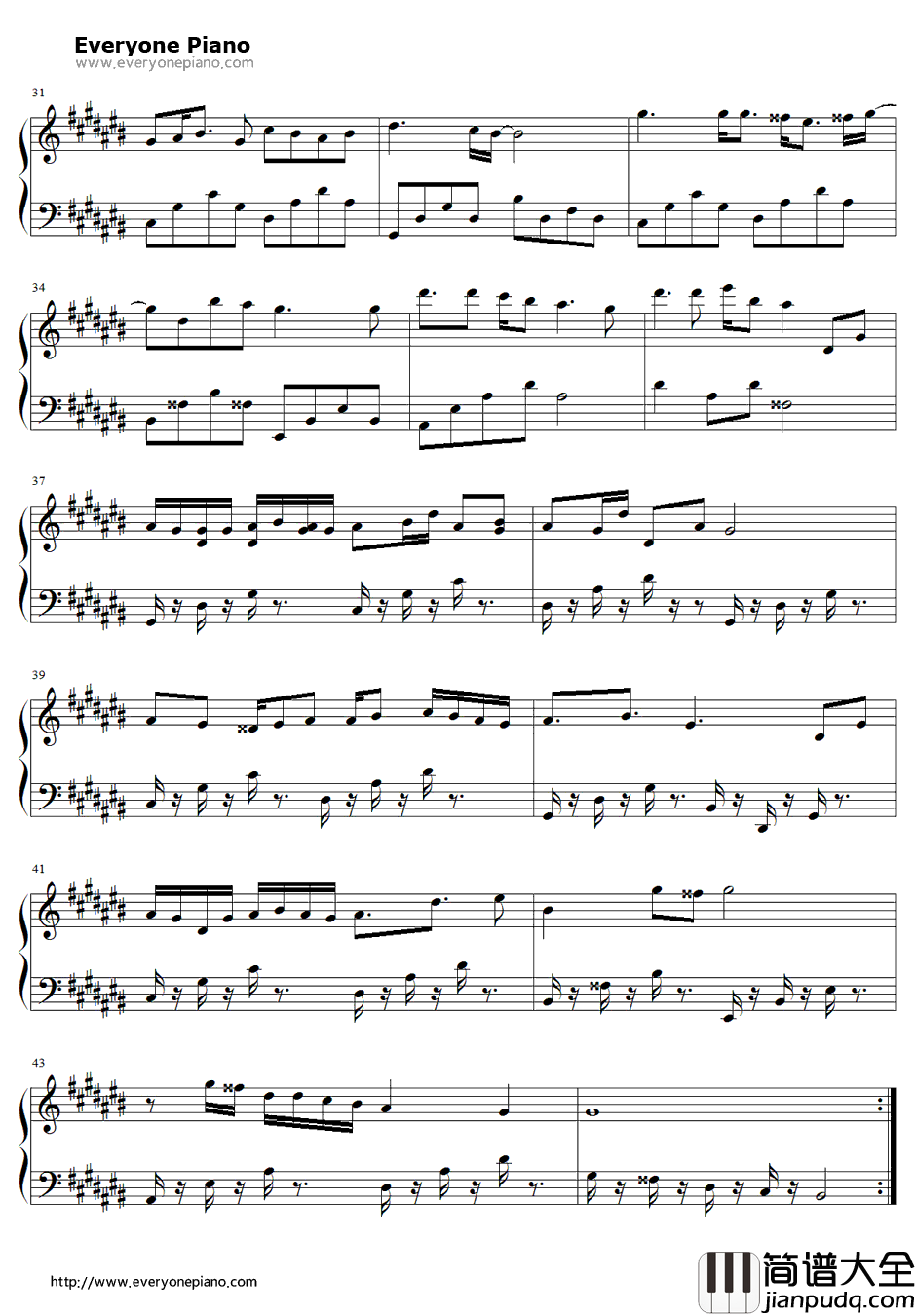 向阳之乡钢琴谱_八乙女韦菜_ひだまりの郷_晨曦时梦见兮BGM