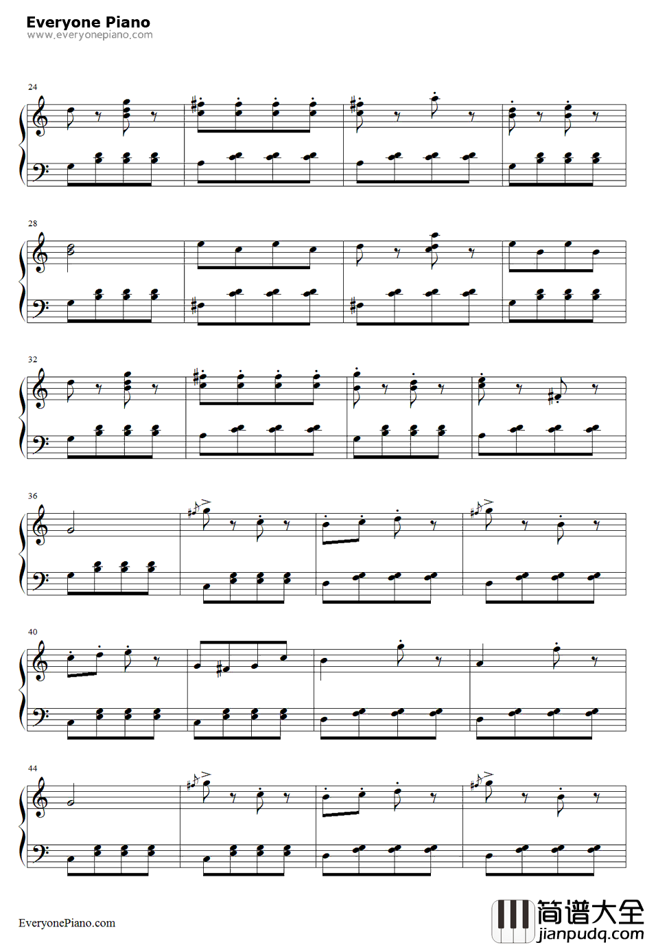 不停息的加洛普舞曲钢琴谱_L.斯特里鲍