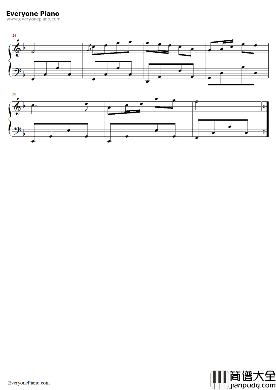 送别钢琴谱_孟贵彬