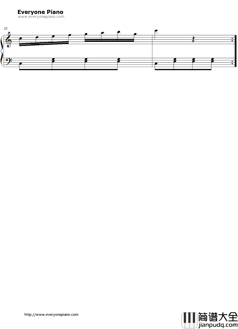 在剧院里钢琴谱_FR.洪藤