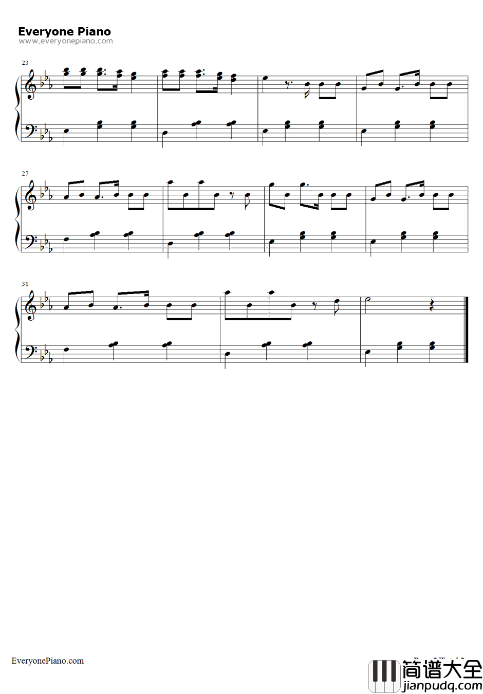 德国歌曲钢琴谱_柴可夫斯基