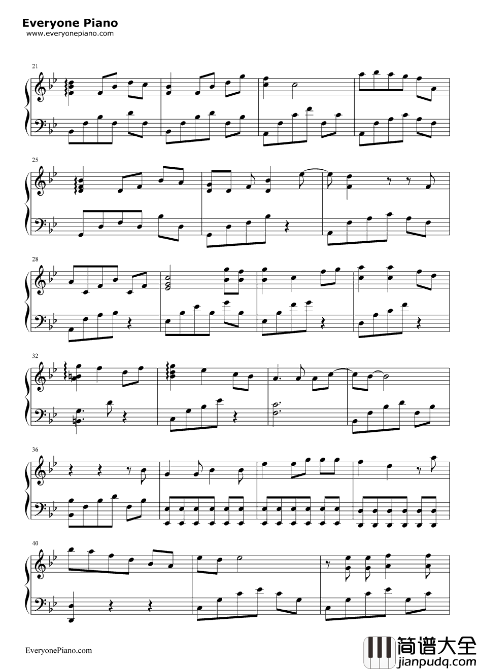 后会无期钢琴谱_邓紫棋_后会无期主题曲