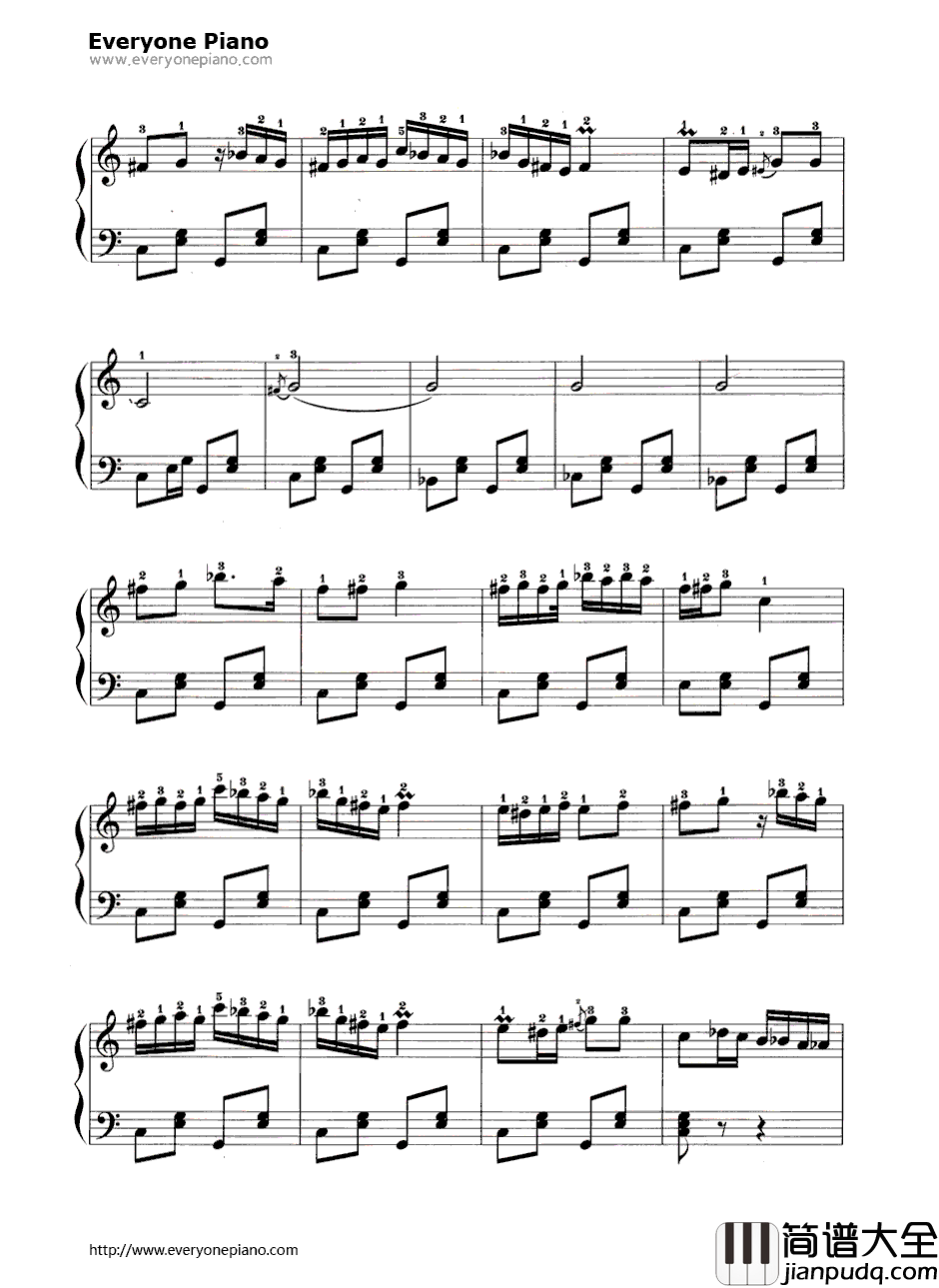 霍拉舞曲钢琴谱_霍拉舞曲