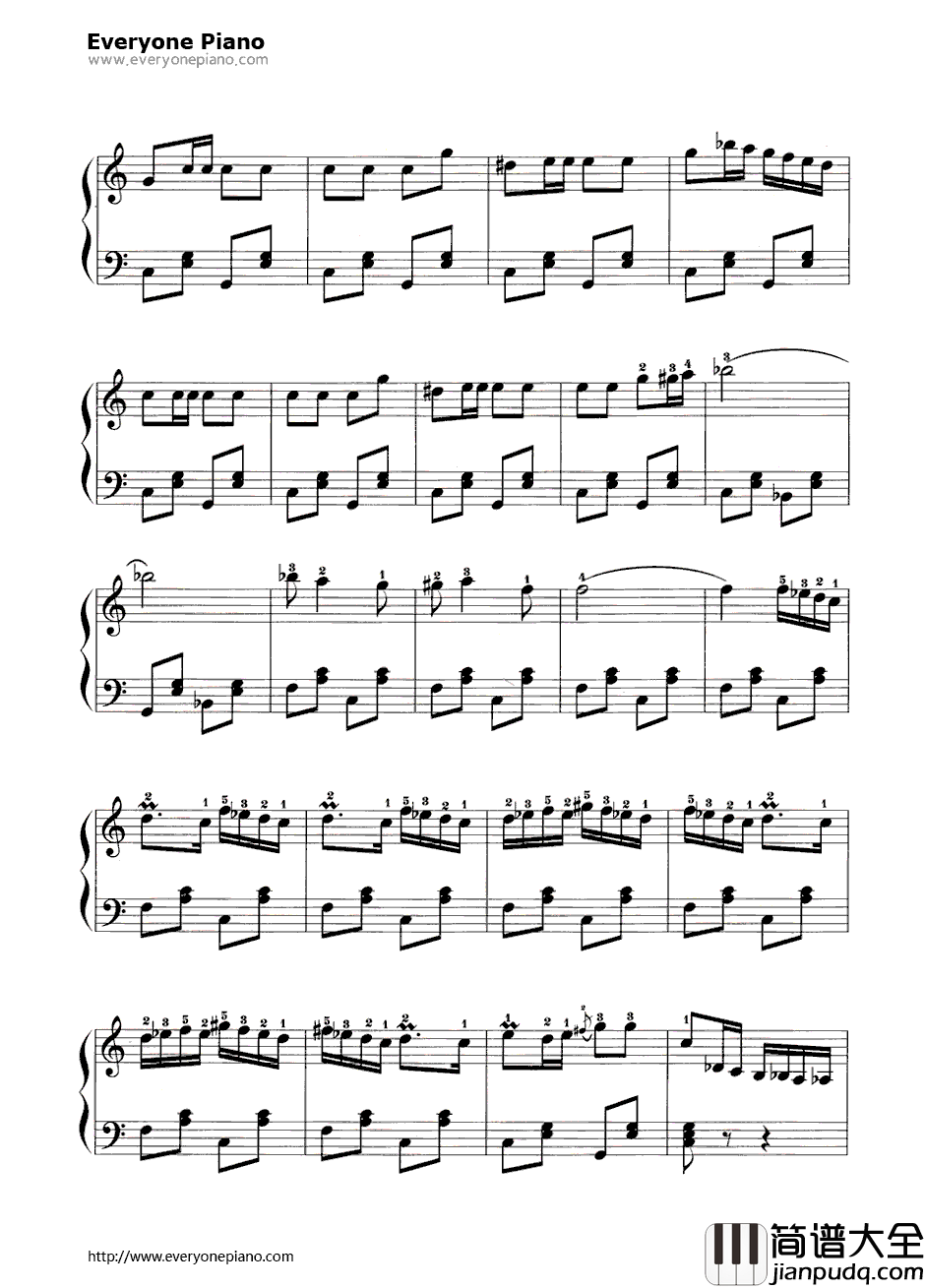 霍拉舞曲钢琴谱_霍拉舞曲